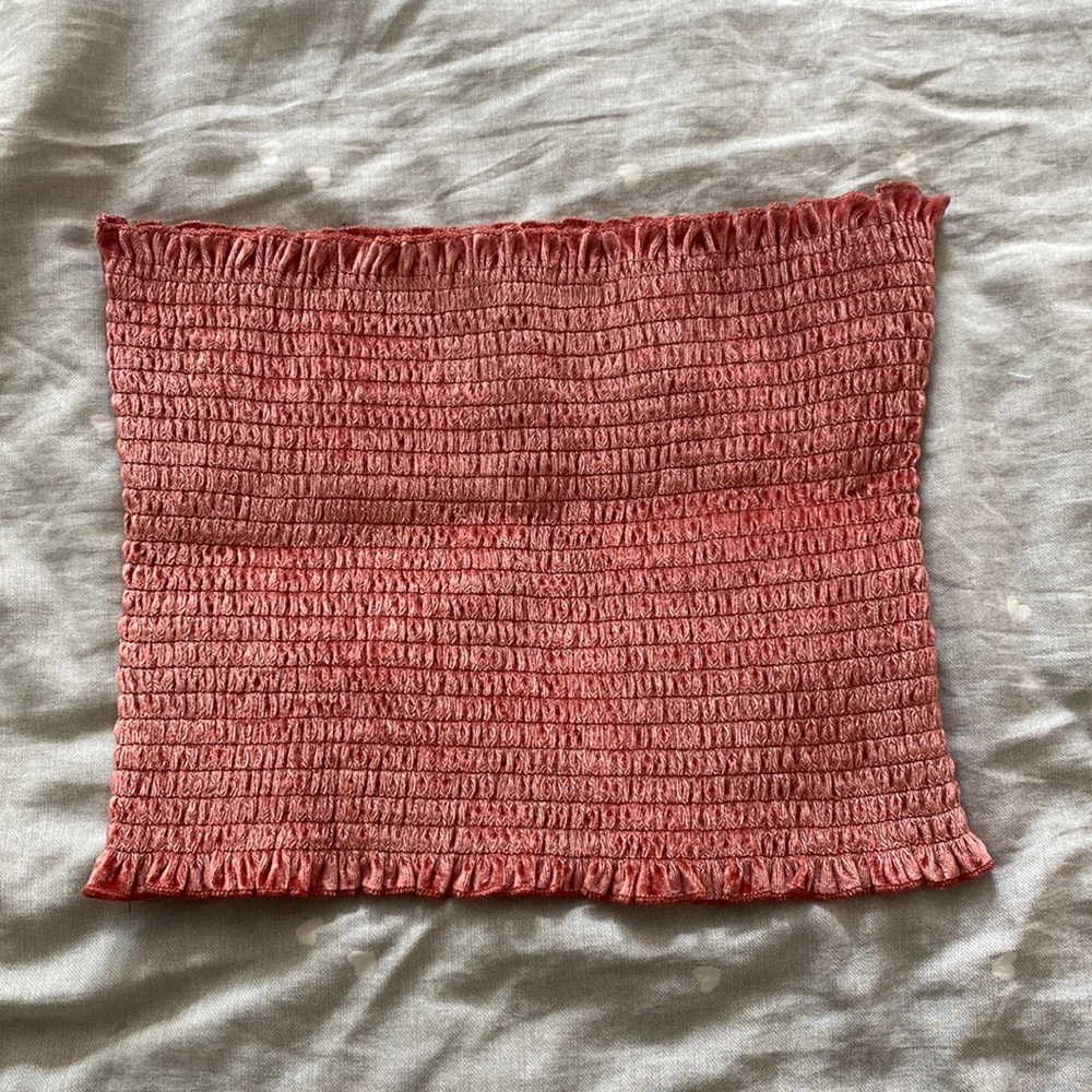 Pink Hollister Ruffled Tube Top